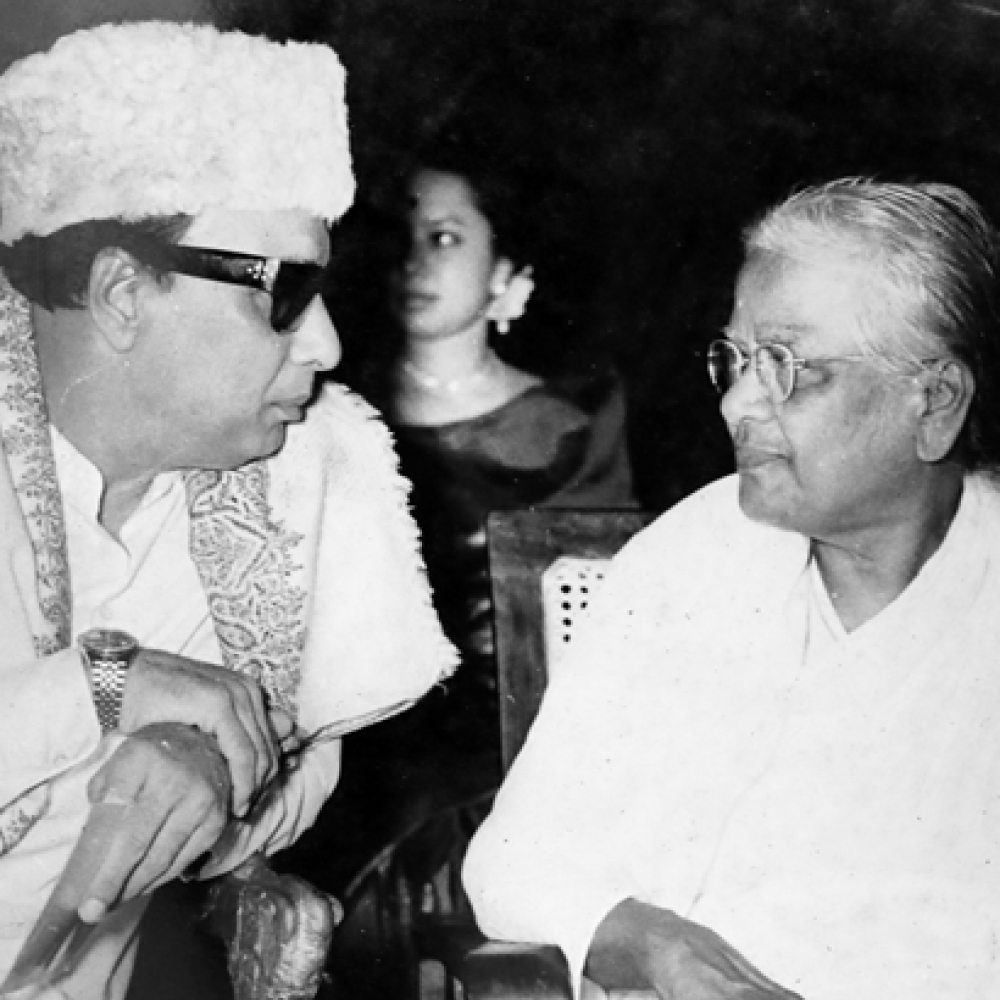 Lady Andal, with Mrs. C Prema Kumar and Dr. MG Ramachandran – a doyen of TN Cinema