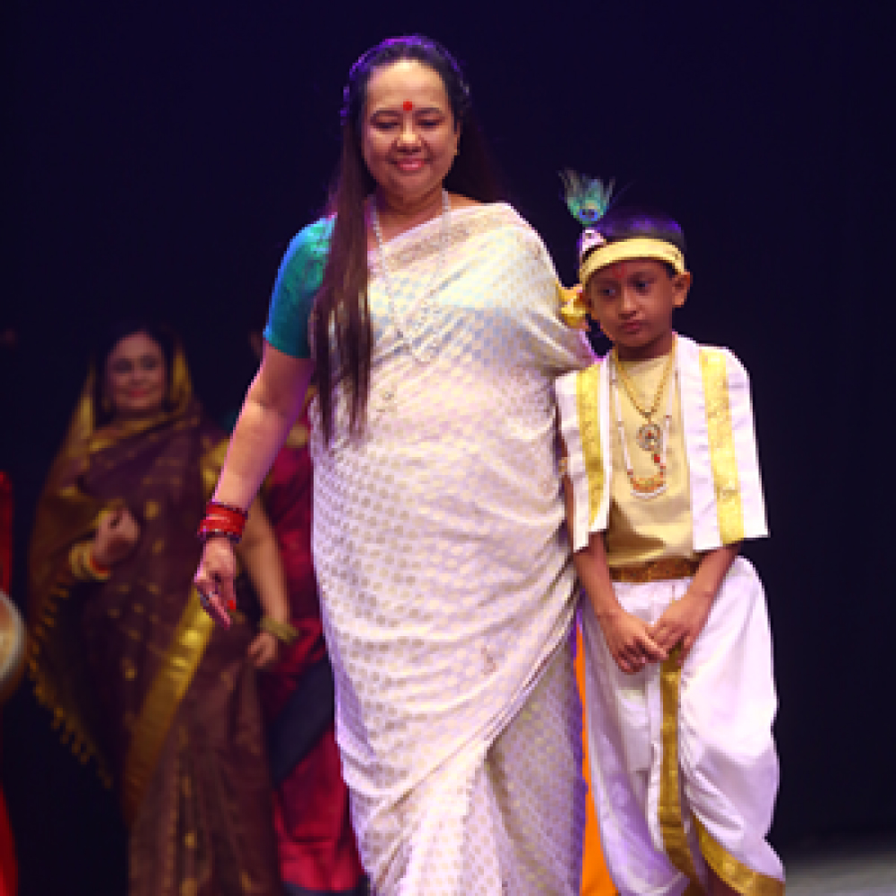 Mrs. C. Prema Kumar acticing in Grandparents Day